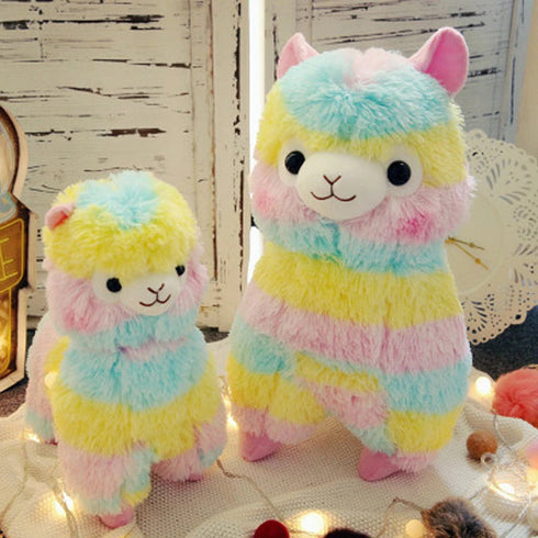 Rainbow Alpaca Plush