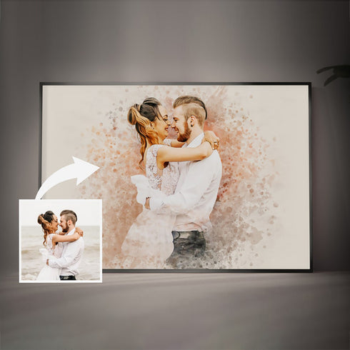 Custom Hand-Drawn Merge of Different Photos (120x120CM)